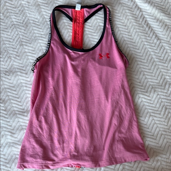 Under Armour Tops - Under Armour Pink and Black Athletic Tank